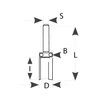 Kép 3/3 - IGM M112 Horonymaró csapággyal - D12x25 L61 S=8 HW