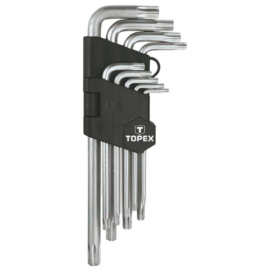 Topex imbuszkulcs készlet 9 részes 10-50 torx. hosszú