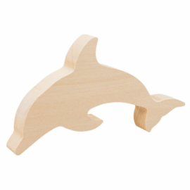 Hársfa delfin forma hobbi fa faragáshoz 120 mm x 80 mm x 20 mm