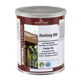 Decking oil, dán olaj, 1 liter, 10 gloss, színtelen, 1K PU kötésű, Borma Wachs