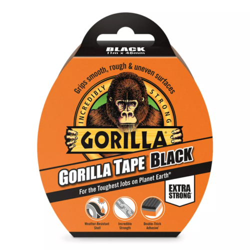 Gorilla Tape Black ragasztószalag fekete, extra erős 11 m x 48 mm