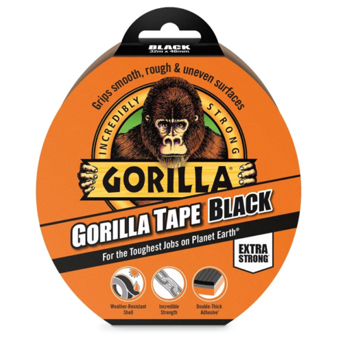Gorilla Tape Black ragasztószalag fekete, extra erős 32 m x 48 mm
