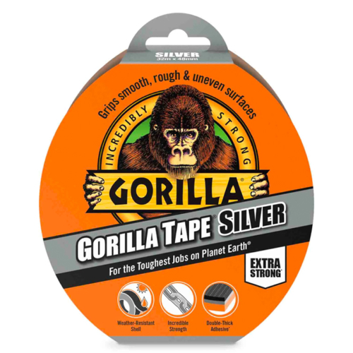 Gorilla Tape Silver ragasztószalag szürke, extra erős 32 m x 48 mm